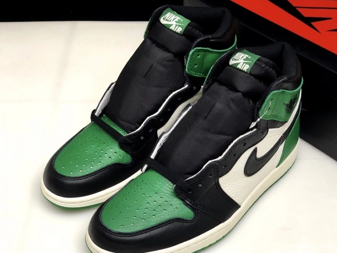 1st Kicks Jordan High OG 1 NRG Sail-Black 555088-302 Green Pine Air 0717